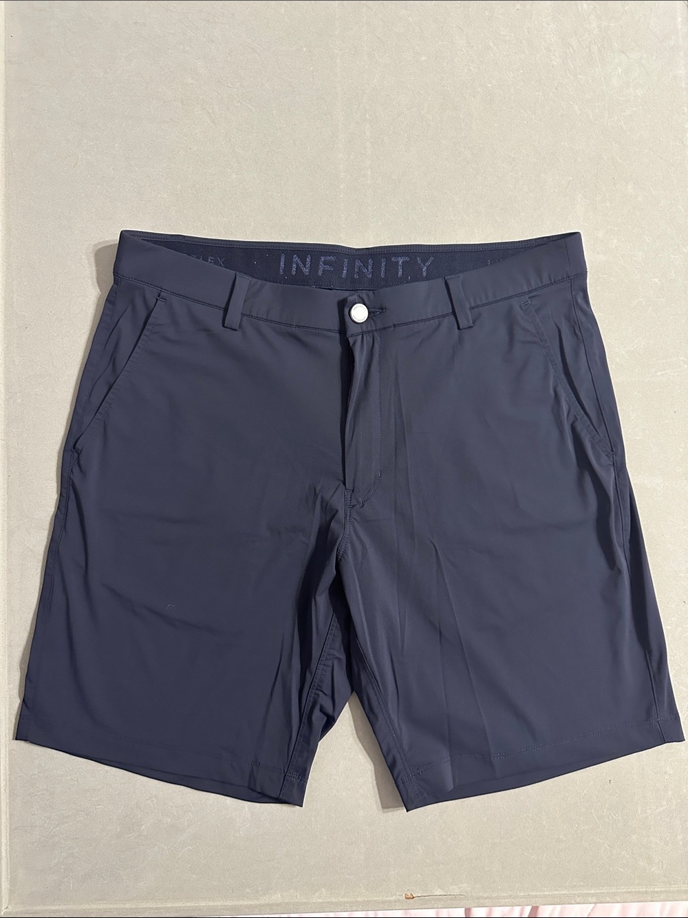 INFINITY Linearflex Performance Shorts Men 32 by 9" in Navy